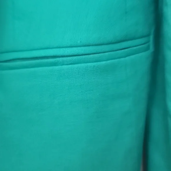 J. Crew Vibrant Green Blazer With Free Stripped Tank To Match. Linen Blazer - Picture 4 of 9